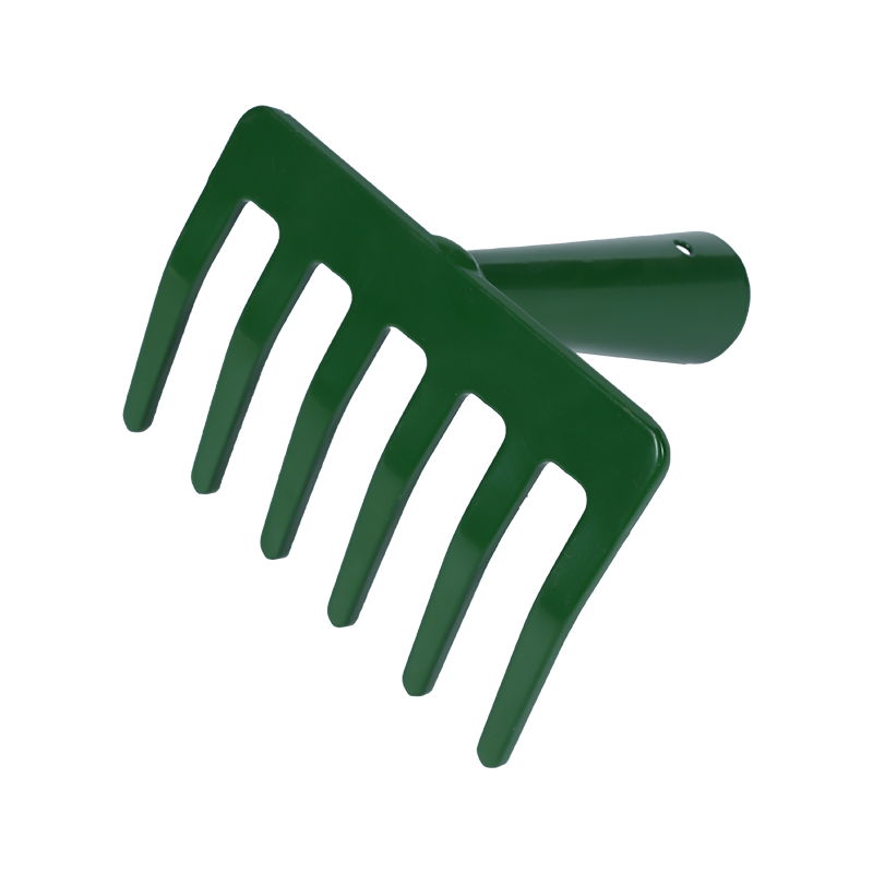 6GRPZ02 Green carbon steel six-tooth rake