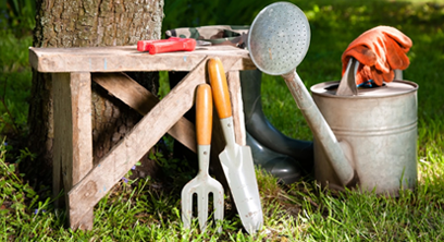 Can you tell me how to properly clean and care for stainless steel garden tools?