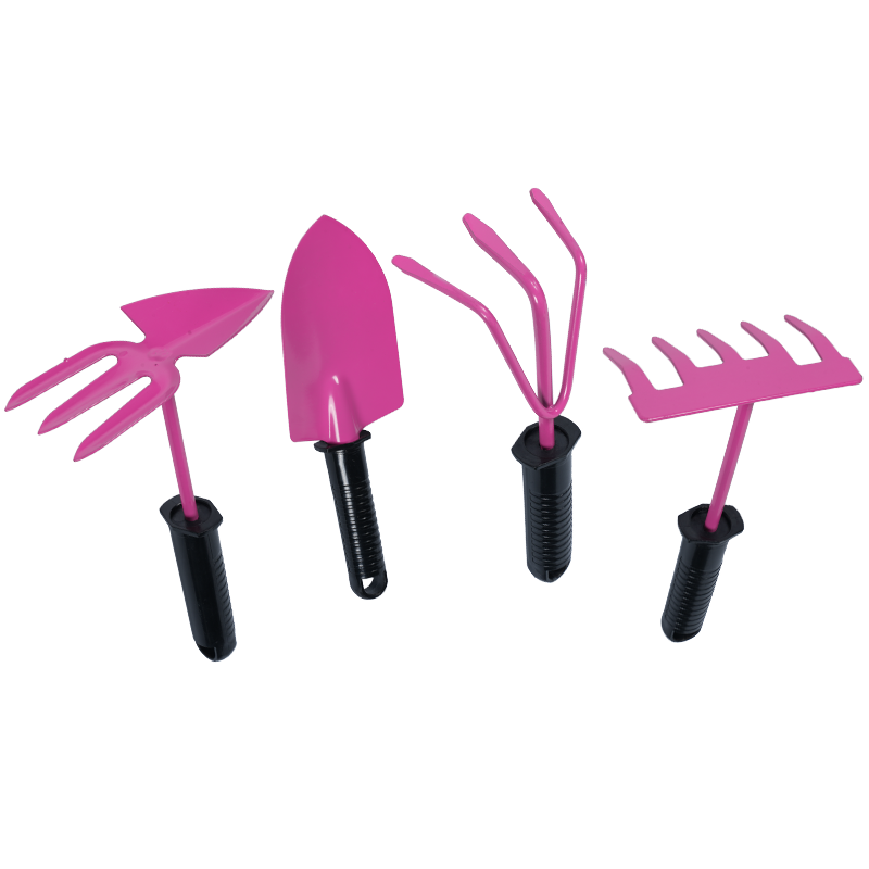 GRRT02 Black-pink, fashionable, durable, and portable children's gardening tool for loosening soil and planting